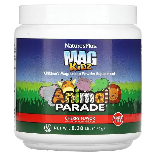 Nature's Plus NaturesPlus, Mag Kidz, Tierparade, Kinder-Magnesiumpulver-Ergänzung, Kirsche, 0.38 lb (171 g) on Productcaster.