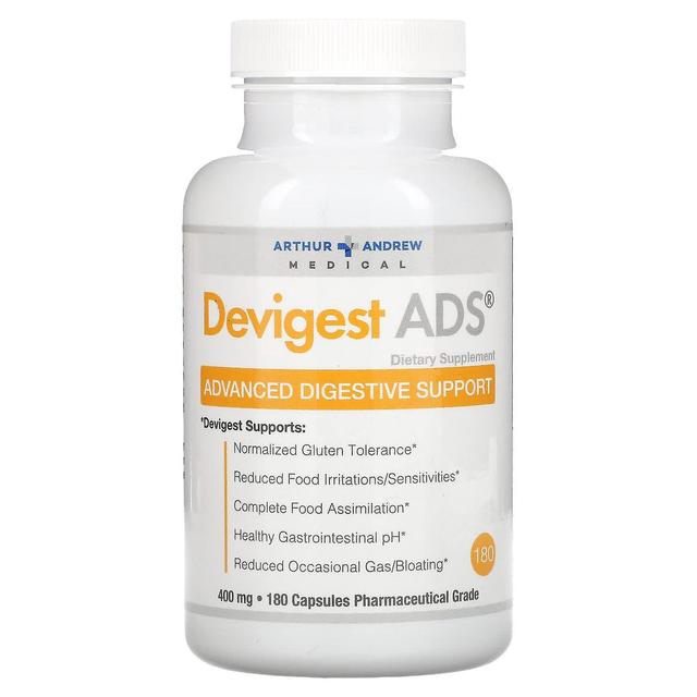 Arthur Andrew Medical, Devigest ADS, Advanced Digestive Support, 400 mg, 180 Capsules on Productcaster.