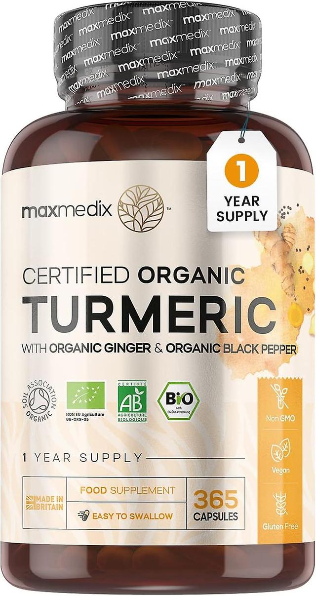 Organic Turmeric 365 Vegan Capsules with Organic Ginger & Black Pepper | Natural By maxmedix on Productcaster.