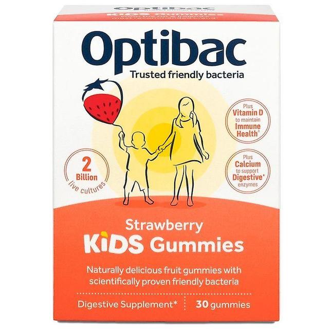 Optibac Strawberry Kids Gummies 30 on Productcaster.