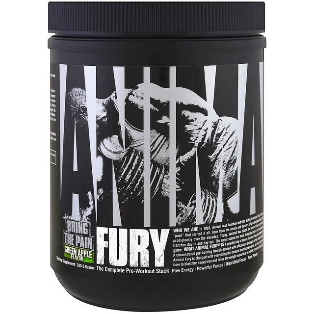 Universal Nutrition Animal Fury Dietary Supplement - Green Apple - 20 Servings on Productcaster.