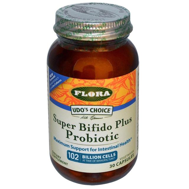 Flora, Udo's Scelta, Super Bifido Plus Probiotic, 102 miliardi di cellule, 30 Capsule on Productcaster.