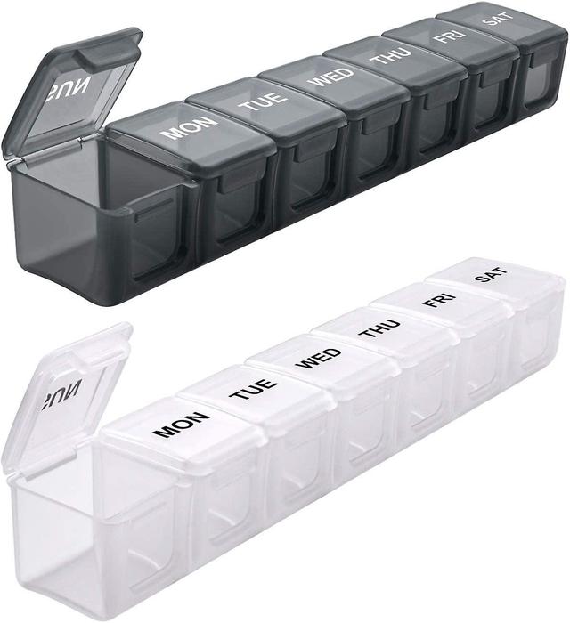 unbrand Large Weekly Pill Organizer 2 Pieces, Daily Pills For Pills, Vitamin, Fish Oils Or Nutritional Suppl on Productcaster.