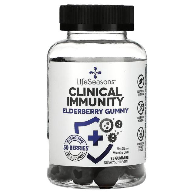 LifeSeasons, Clinical Immunity, Elderberry Gummy, 3,250mg , 75 Gummies on Productcaster.