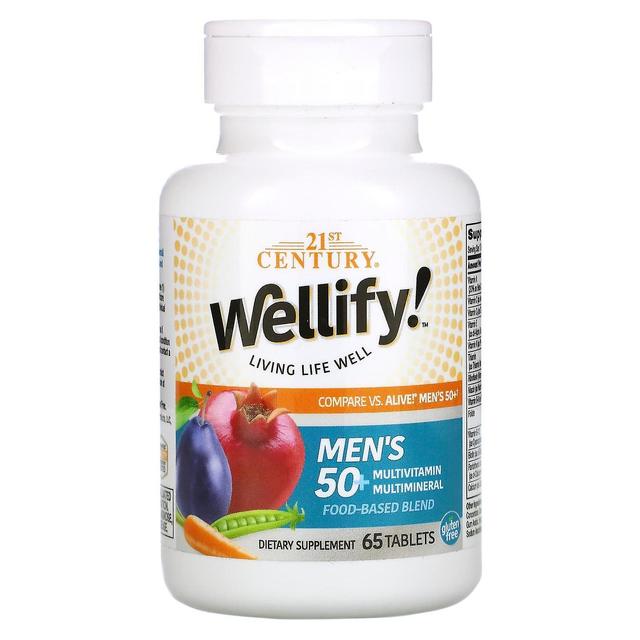 21st Century, Wellify, Men's 50+ Multivitamin Multimineral, 65 Tablets on Productcaster.