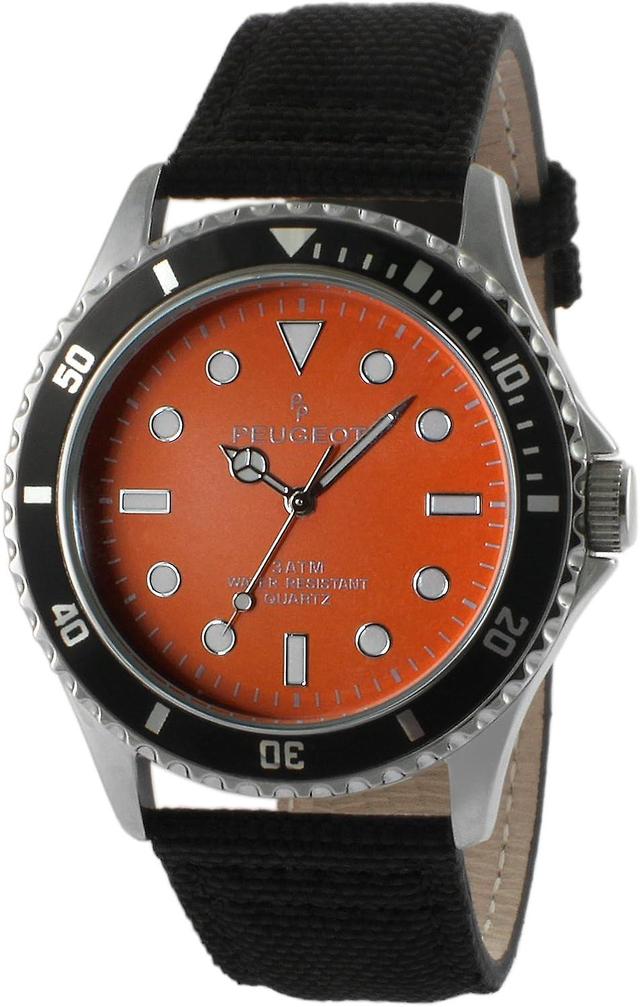 Peugeot herenhorloge 2057OR Zwart en Oranje on Productcaster.