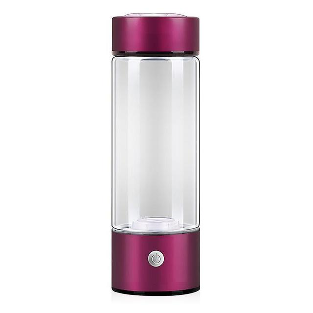 Ce Rohs 1200-1600ppb Hydrogen-rich Water Ionizer Health Cup H2 Hydrogen Rich Generator Glass Water Bottle rose red on Productcaster.