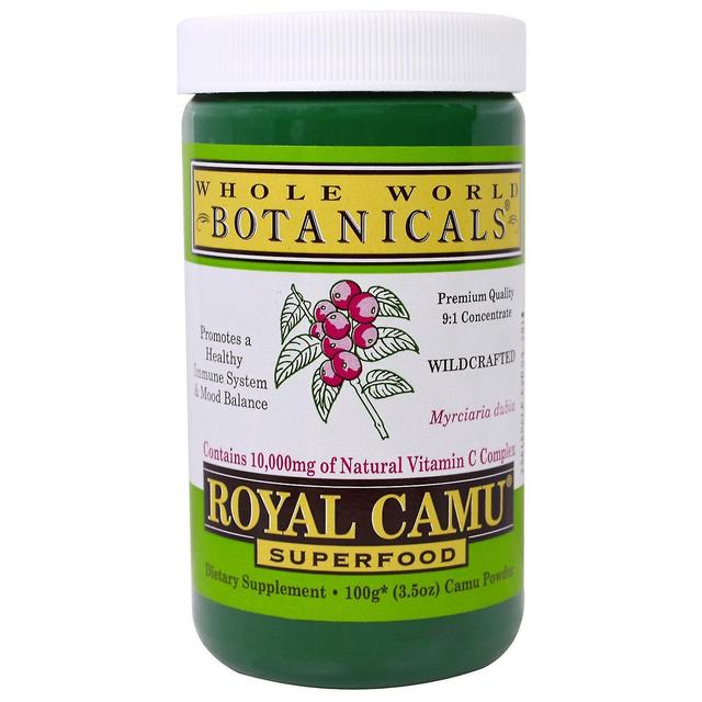 Whole World Botanicals Koko maailman kasvit, Royal Camu -jauhe, 3,5 oz (100 g) on Productcaster.