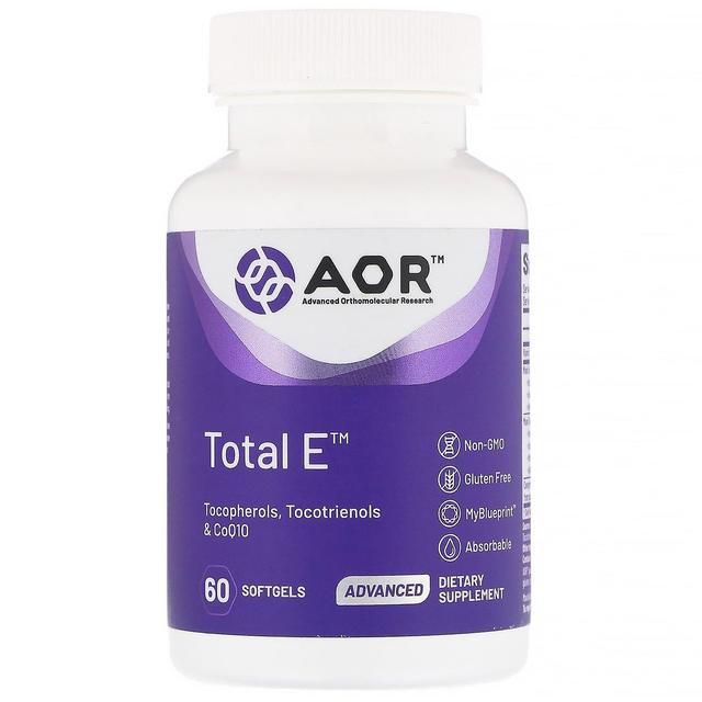 Advanced Orthomolecular Resear Advanced Orthomolecular Research AOR, Total E, 60 Softgels on Productcaster.