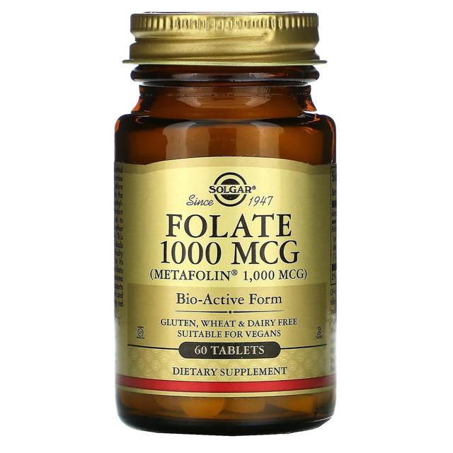 Solgar, Folate, 1,000 mcg, 60 Tablets on Productcaster.