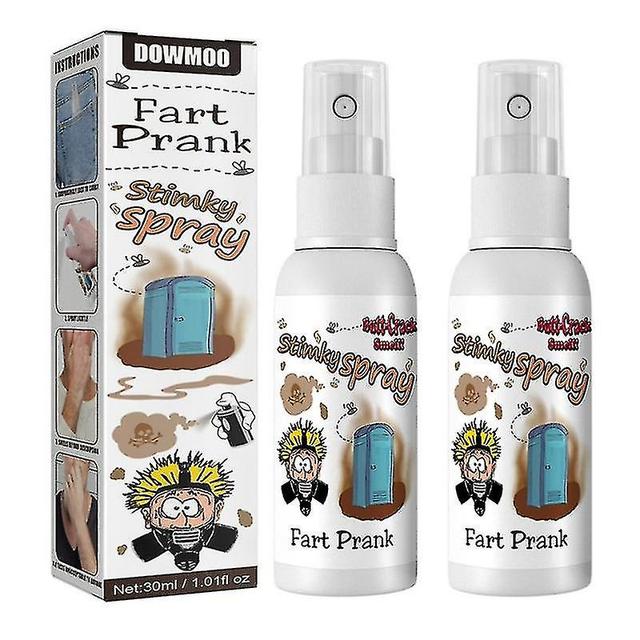 2pcs Novelty Liquid Fart Gag Prank Joke Spray Can Stink Bomb Smelly Stinky on Productcaster.