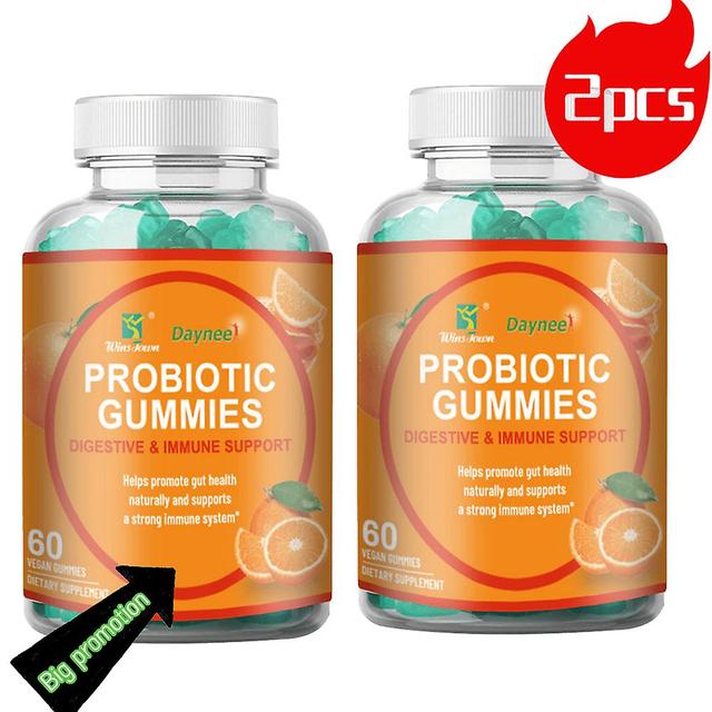 1-pack Probiotische Gummies | Prebiotische darmgezondheid - Immuunsysteem en spijsverteringssupplement 60 Gummies / fles 2PCS on Productcaster.