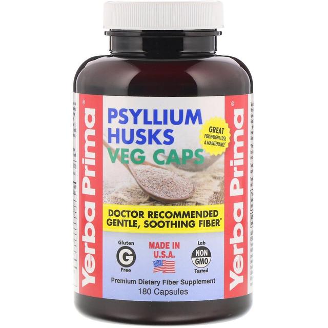 Yerba Prima, Psyllium Skal Veg Mössor, 180 kapslar on Productcaster.