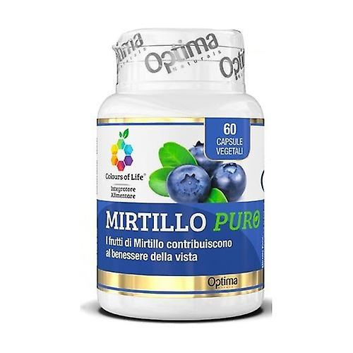 Colours of life Pure Blueberry 60 vegetable capsules of 500mg on Productcaster.