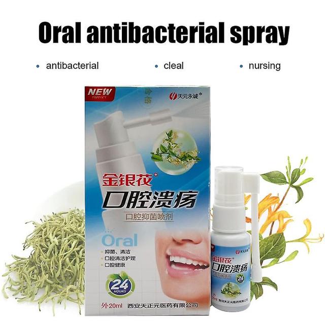 Fsu 20ml Honeysuckle Mouth Ulcers Spray Gingivitis Chronic Laryngitis Drops Pharyngeal Inflammation Traditional Herbal Formulas on Productcaster.