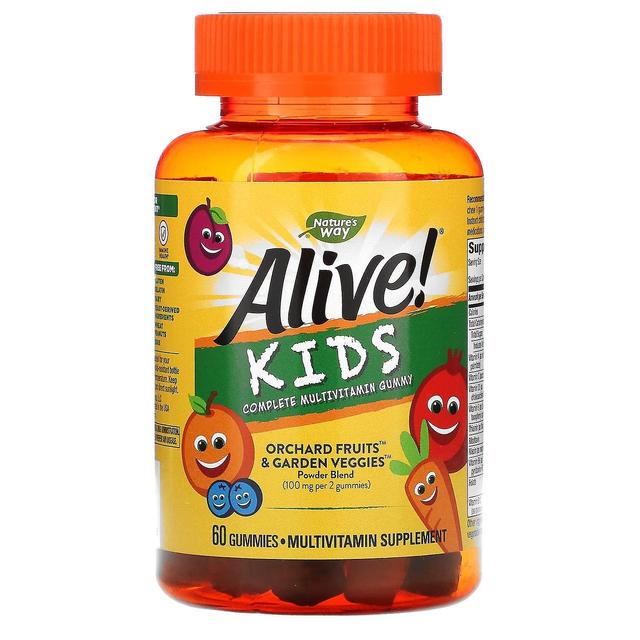 Nature's Way, Alive! Kids, Complete Multivitamin, Cherry, Orange & Grape , 60 Gummies on Productcaster.