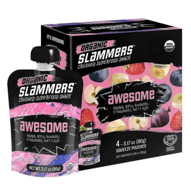 Organické slammers superfood snack vrecká, úžasné ovocie & zelenina, 4 ea on Productcaster.