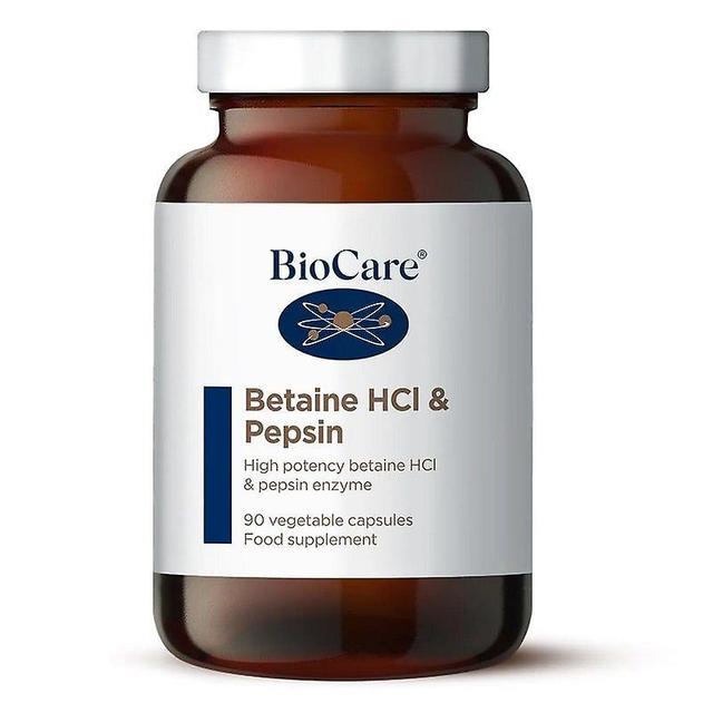 Biocare Betaina HCL & Pepsina Vegicaps 90 (74090) on Productcaster.