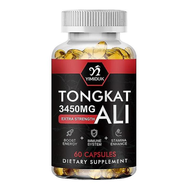 Natural Tongkat Ali Root Capsule Support Strength, Energy And Healthy Immune For Man 1 Bottles 60 pcs on Productcaster.