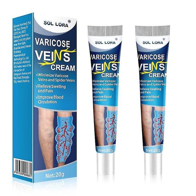 2pcs Venous Massage Varicose Cream Relieves Leg Vascular Protrusion, Varicose Veins, Earthworm Leg Repair Tool on Productcaster.