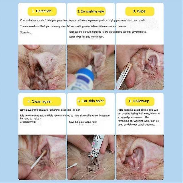 Sbdy 1-5 STKS Oor Geur En Jeuk Behandeling Crème Honden En Kat Huisdieren Met Oormijt Otitis 3pcs on Productcaster.