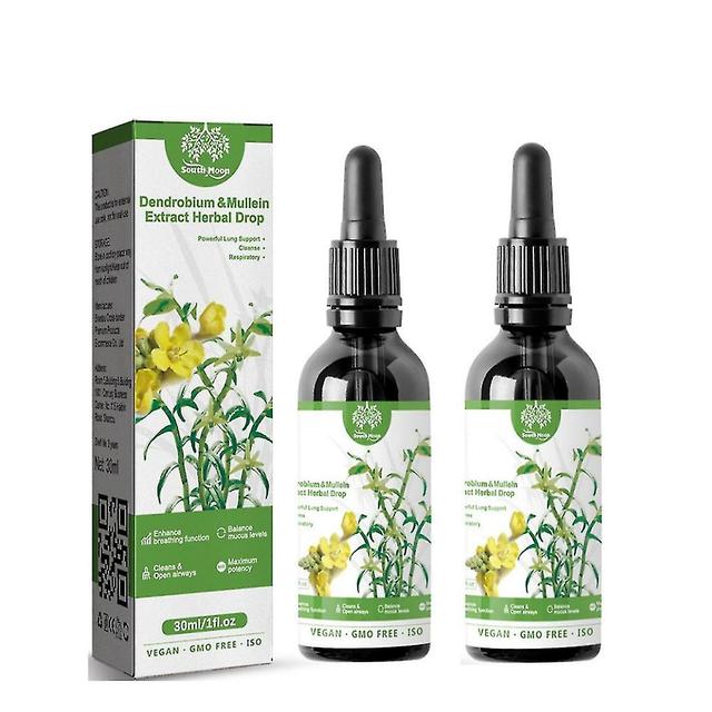 Dendrobium Mullein Extract - Goutte à base de plantes respiratoires Lung Cleanse puissante 2PCS on Productcaster.