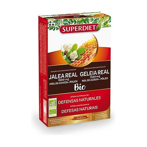 Super Diet Royal Jelly Acacia Honey and Pollen 20 ampoules of 15ml on Productcaster.