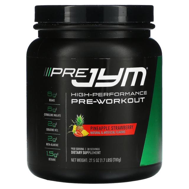 JYM Supplement Science, Pre JYM, High Performance Pre-Workout, Pineapple Strawberry, 1.7 lbs (780 g) on Productcaster.