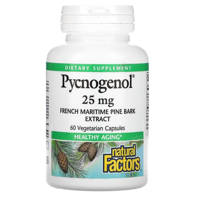 Natural Factors, Pycnogenol, 25 mg, 60 Vegetarian Capsules on Productcaster.