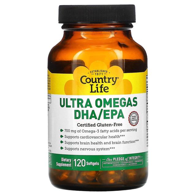 Country Life, Ultra Omegas DHA/EPA, 120 Softgels on Productcaster.