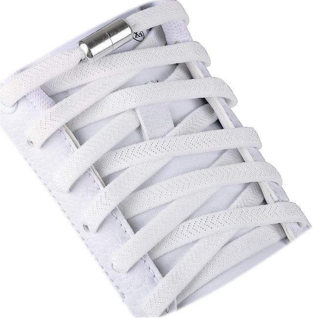 Phwj 2 paires lastiques lacets plats avec fermeture en mtal, lastiques sans nuds cravate lacets helle enfants et adultes, lacets de sport de chauss... on Productcaster.