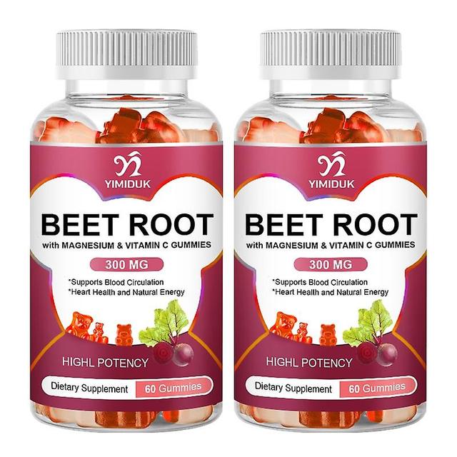 Eccpp Beet Root With Magnesium & Vitamin C Gummies Antioxidants Supports Blood Circulation Heart Health And Natural Energy 2 Bottles on Productcaster.