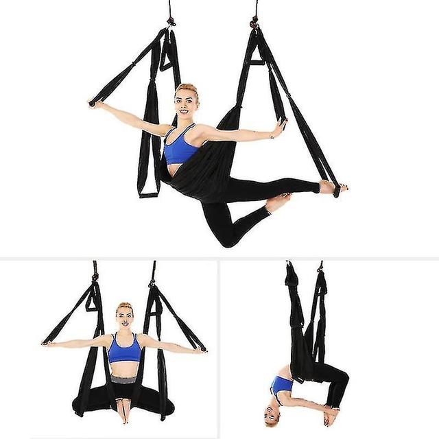 Tyxs Active Silk Aerial Yoga Swing Set & Hammock Kit, For Improved Yoga Inversions, Flexibility, Core Strength & Back Pain Relief - Sensory... on Productcaster.