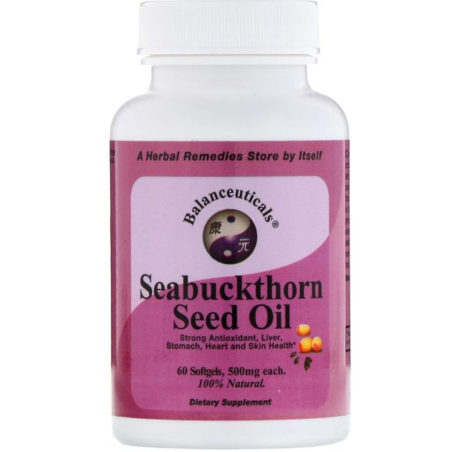 Balanceuticals, Seabuckthorn Seed Oil, 500 mg, 60 Softgels on Productcaster.