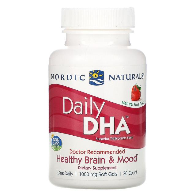 Nordic Naturals, Daglig DHA, Naturlig frugtsmag, 1.000 mg, 30 bløde geler on Productcaster.