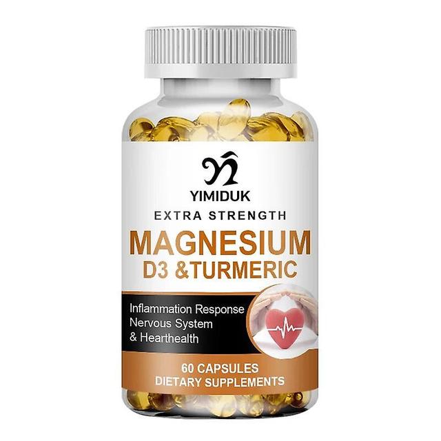 Vorallme Magnesium & Vitamin D3 Capsule with Turmeric Healthy Heart and Nervous System, Strengthens Bones &Muscles, Improved Joint Health 1 Bottles... on Productcaster.