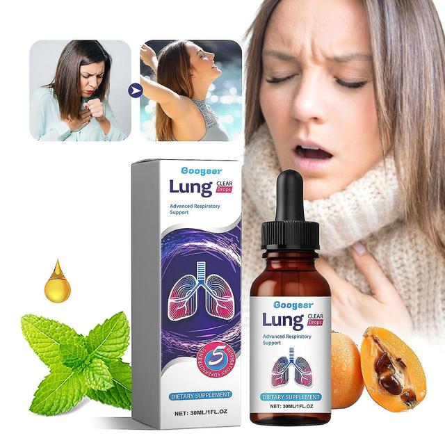 Lung Clear Pro Drops, natuurlijke ademhalingsmix met toorts Cordyceps Ginger, diepe ademhaling, verlicht 3pcs on Productcaster.