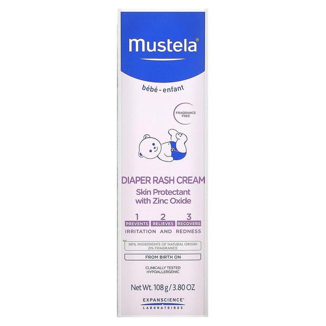 Mustela, Bebê, Creme de Fraldas, Sem Fragrância, 3.8 oz (108 g) on Productcaster.