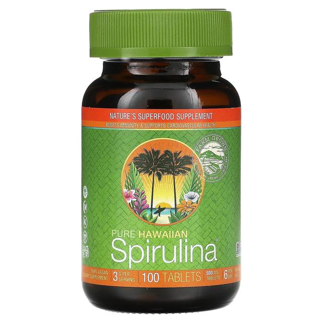 Nutrex Hawaii, Ren Hawaiian Spirulina, 500 mg, 100 tabletter on Productcaster.