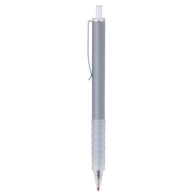 Skbcv 1pc/6pcs Press Gel Pen With Metal Pen Clip Simple Design Stationery Pen For School Office Grey on Productcaster.