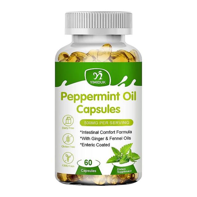 Eccpp Pepparmyntsolja Softgels Enteric Coated Peppermint Oil Kapslar för Ibs, Gastrointestinal & Digestive Support 1 flaskor 120 pcs on Productcaster.