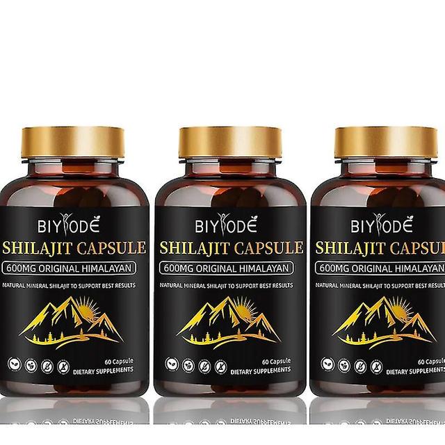 Tianm 1-3bottle 100% Natural Supplement Shilajit Extract 400 Mg,mumijo, 60-180caps 3Bottle-180Pcs on Productcaster.