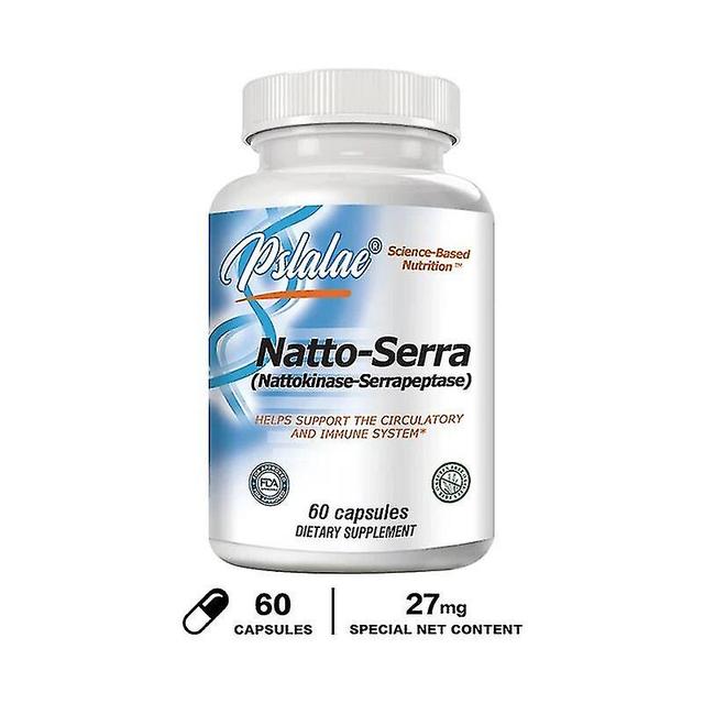 Premium Nattokinase Serine Peptidase Supports A Healthy Immune System 120 Vegetarian Capsules Gluten-free, Non-gmo 60 Capsules on Productcaster.