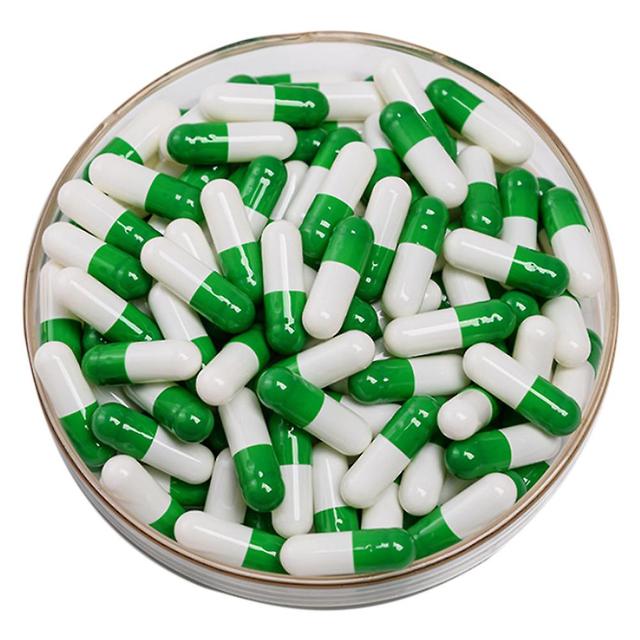 Farfi 1000pcs Transparent Hollow Gelatin Empty Separated Medical Powder Capsule Shells Green on Productcaster.