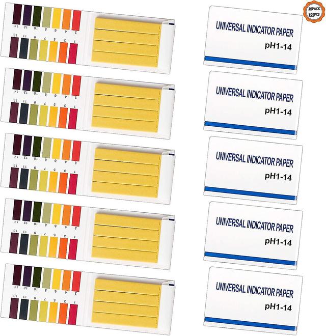 Tianzun 10pcs Ph Paper, 800pcs Ph Test Paper, 1-14 Ph Strip, sunflower Test Paper For Testing Ph Yue Chi on Productcaster.