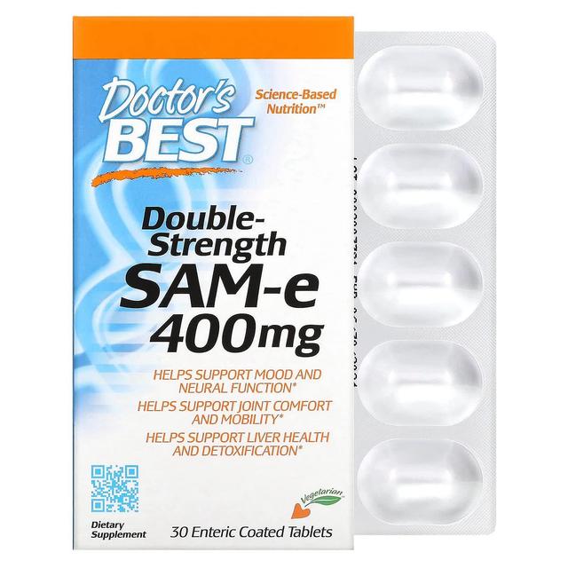 Doctor's Best, Double Strength SAM-e (Disulfate Tosylate), 400 mg, 30 Enteric Coated Tablets on Productcaster.