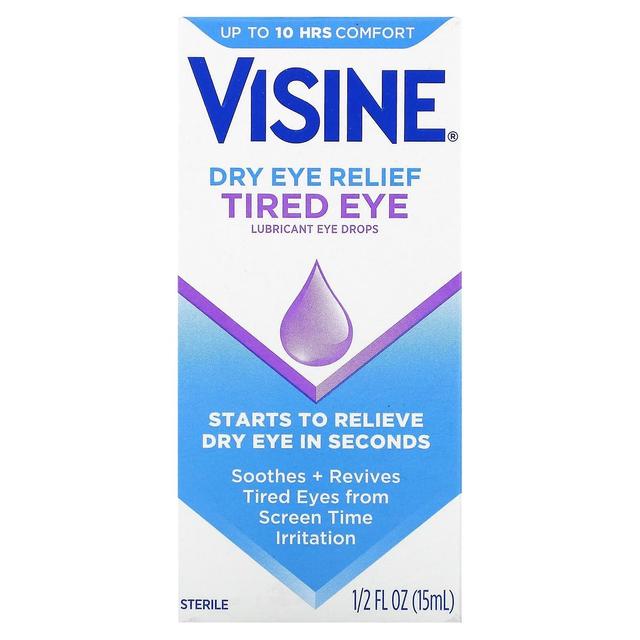 Visine, Dry Eye Relief, Lubricant Eye Drops, Tired Eye, 1/2 fl oz (15 ml) on Productcaster.