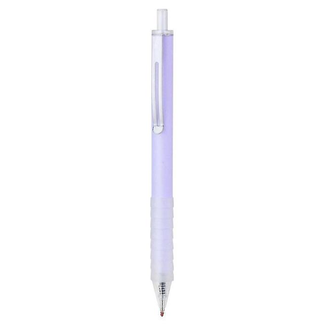 Szmtcv 1pc/6pcs Press Gel Pen With Metal Pen Clip Simple Design Stationery Pen For School Office Purple on Productcaster.